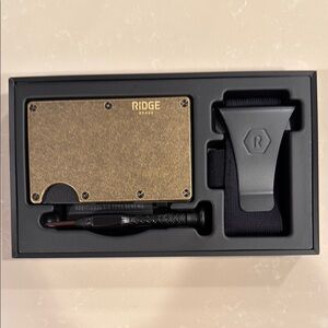 Ridge Brass Wallet with Clip